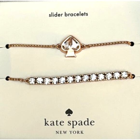 KATE SPADE 2-piece Slider Bracelet Gift Box Set | NEW | Rose Gold Color - Picture 3 of 10